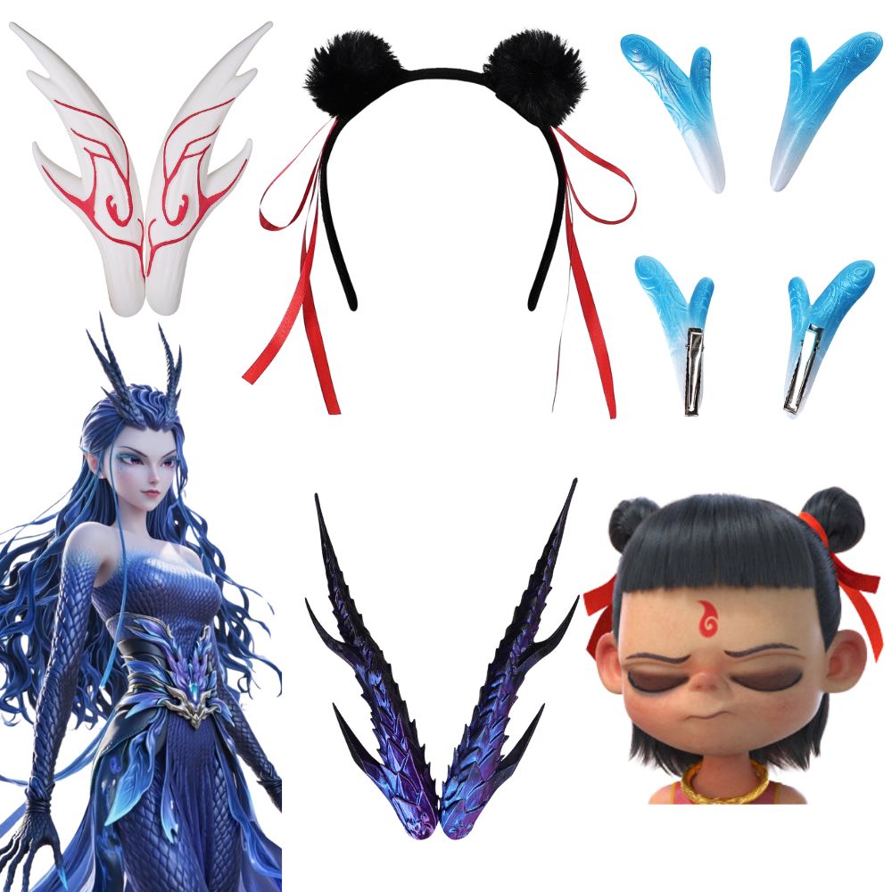 Head Gear Running - Nezha Ao Bing Cosplay Fermagli per