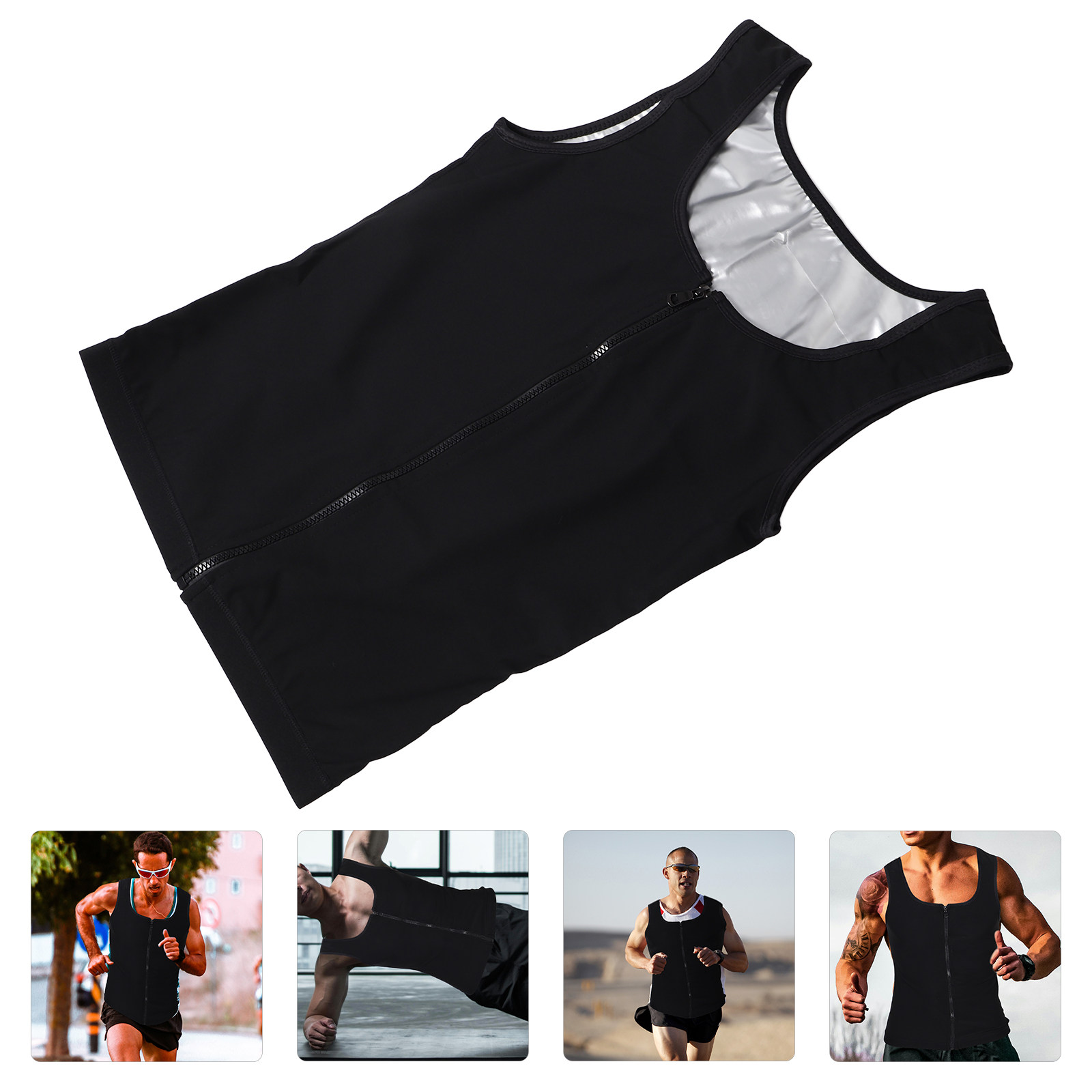 Running Gear Girls - Gilet a Compressione Traspirante con Zip